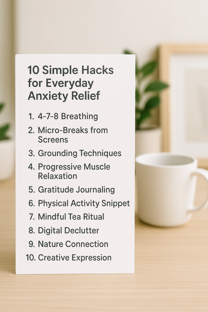 10 Simple Hacks for Everyday Anxiety Relief