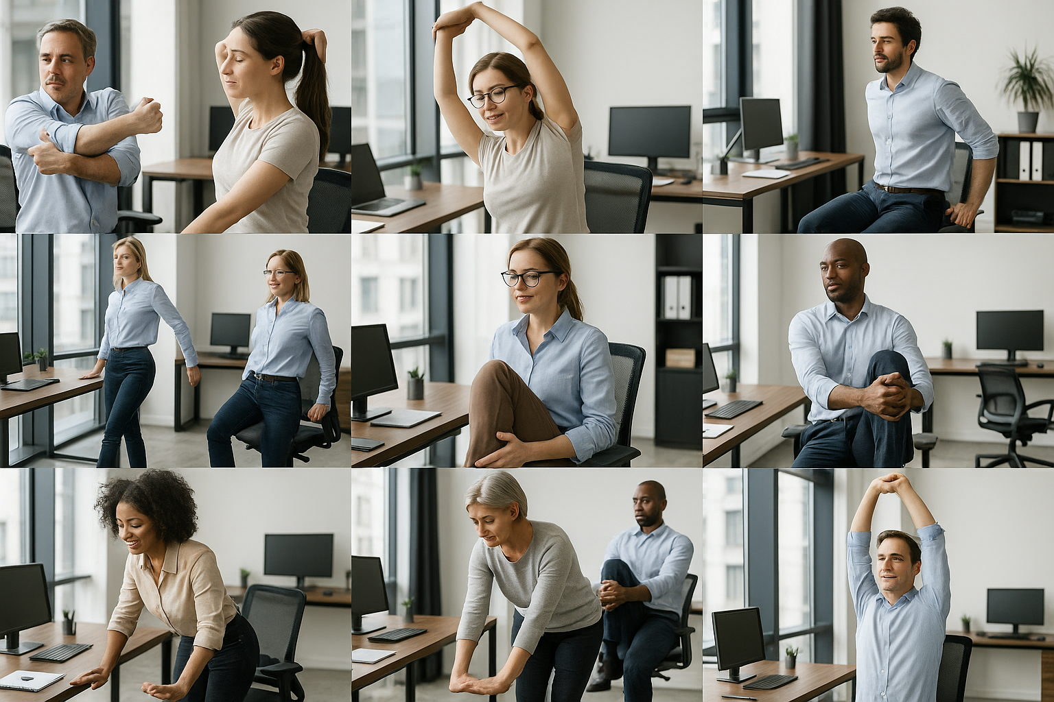 Stand Up, Move More: 11 Practical Desk Exercise Routines & Smart Workspace Swaps to Beat the Sitting Risks