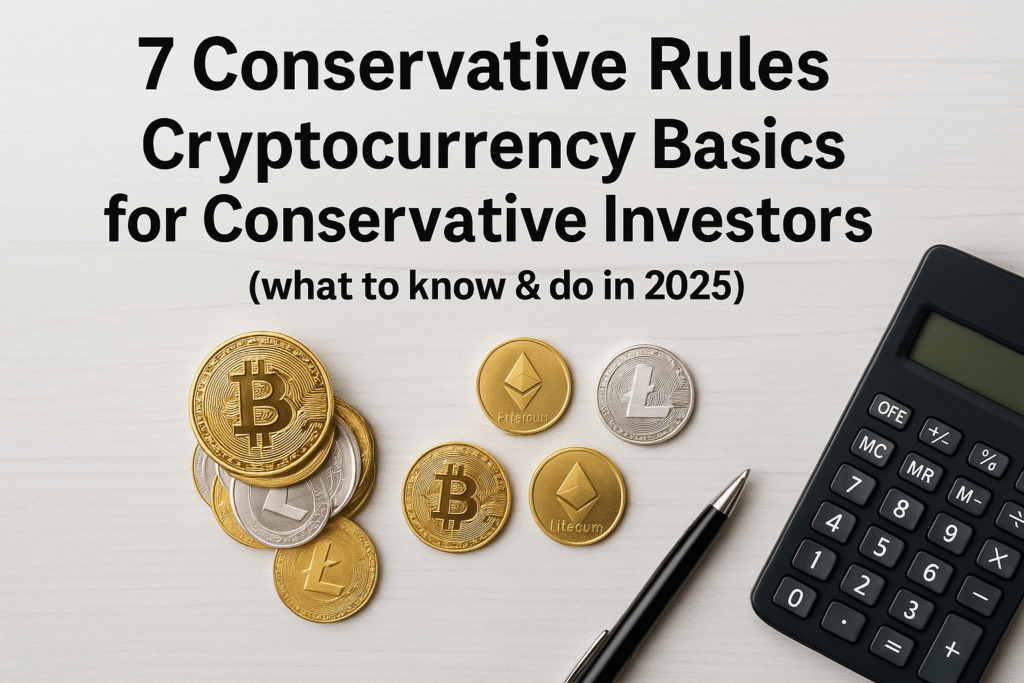 7 Conservative Rules — Cryptocurrency Basics for Conservative Investors (what to know & do in 2025)