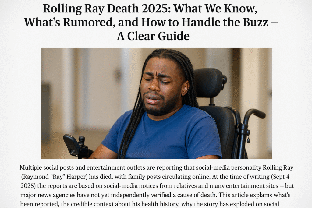 Rolling Ray Death 2025