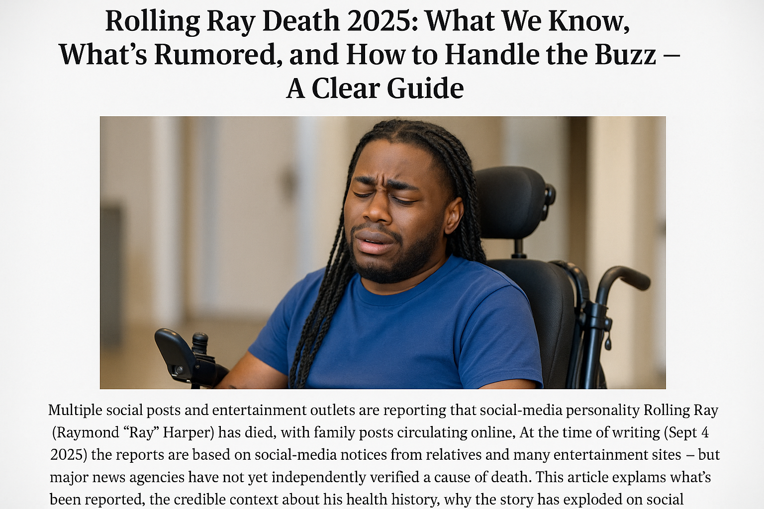 Rolling Ray Death 2025