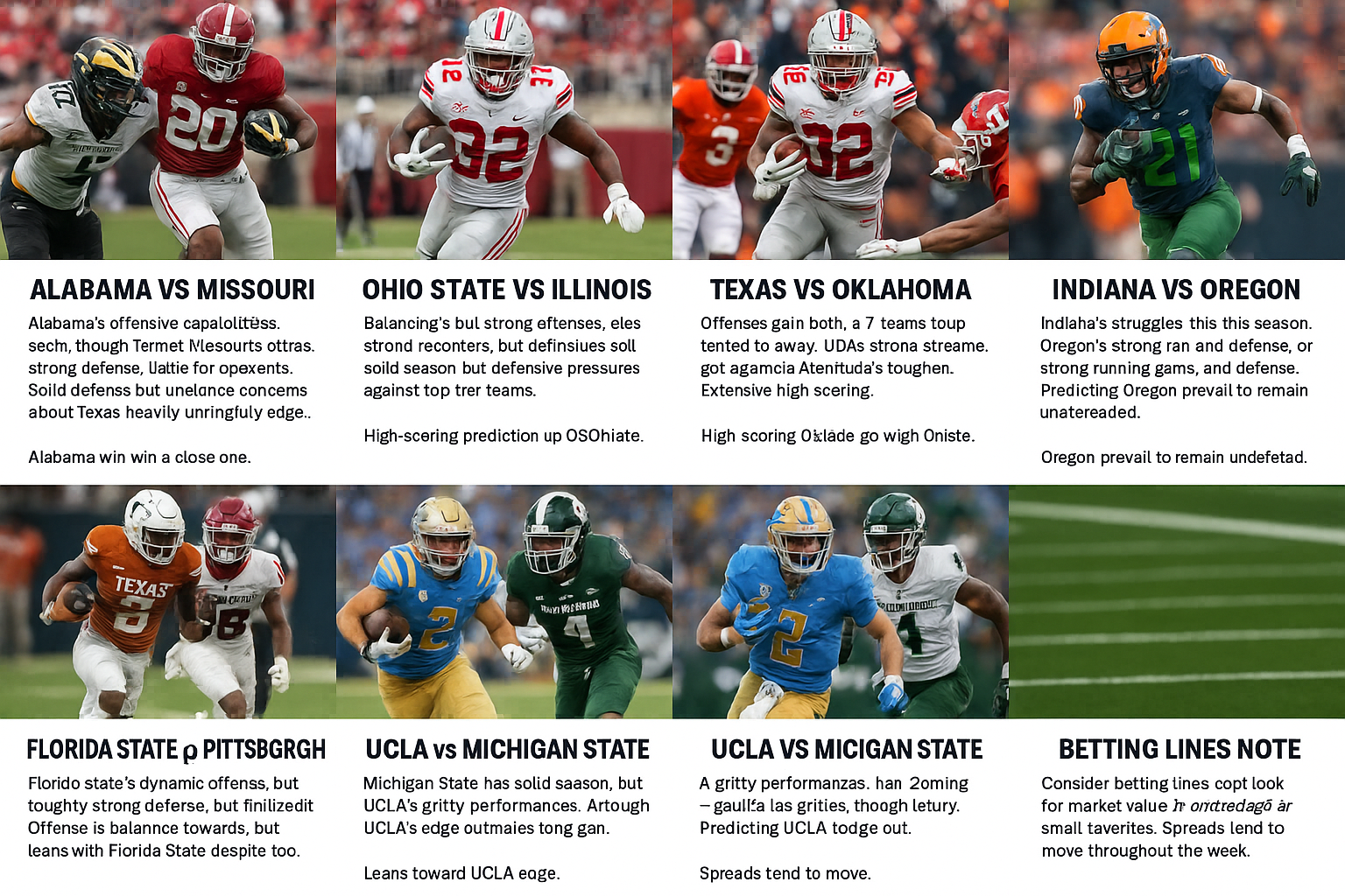 7 Smart College Football Predictions for Week 7 — Alabama vs Missouri Prediction and the Big Slate