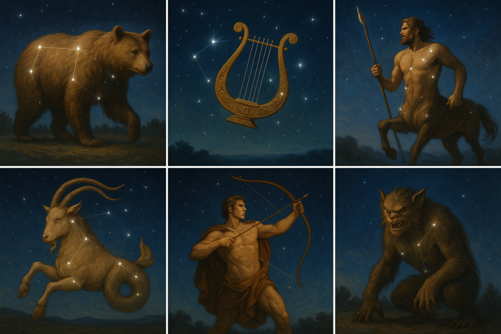 12 Stellar Meanings and Mythic Connections — Big Bear, Lyre, Centaur, Capri & the Bugbear 