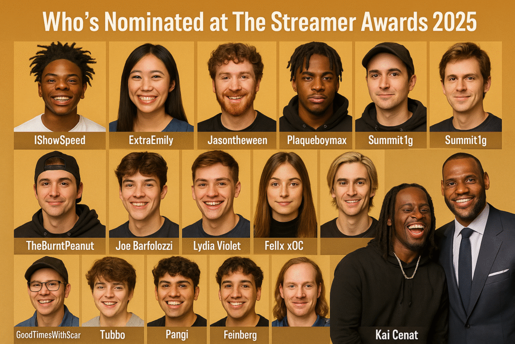 Who’s Nominated — and Who’s Likely to Win — at The Streamer Awards 2025