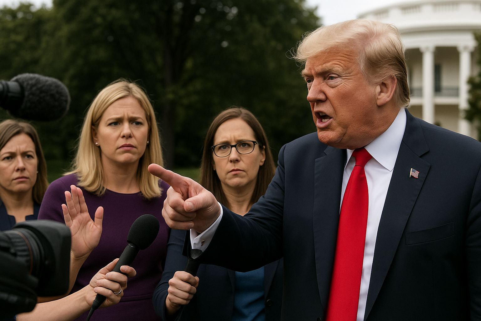 Trump Snapped at Reporters — Catherine Lucey, Mary Bruce, Jennifer Jacobs and the Fallout