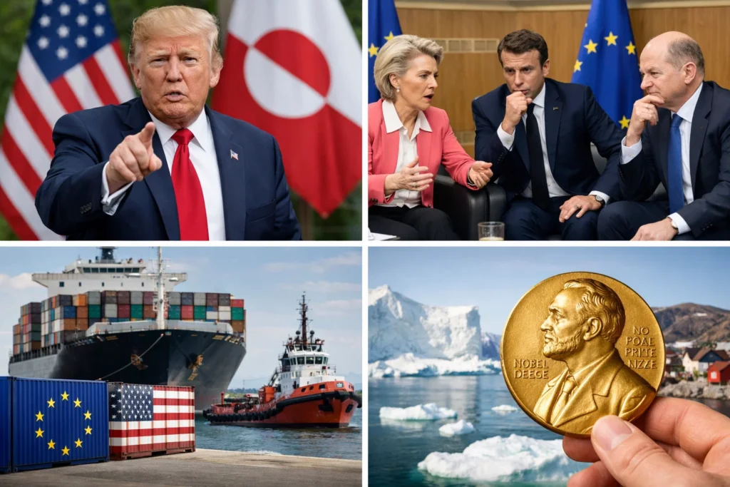 Trump Links Greenland Threat to Nobel Snub as EU Readies Retaliation: Tariffs, Tugs and a Trophy