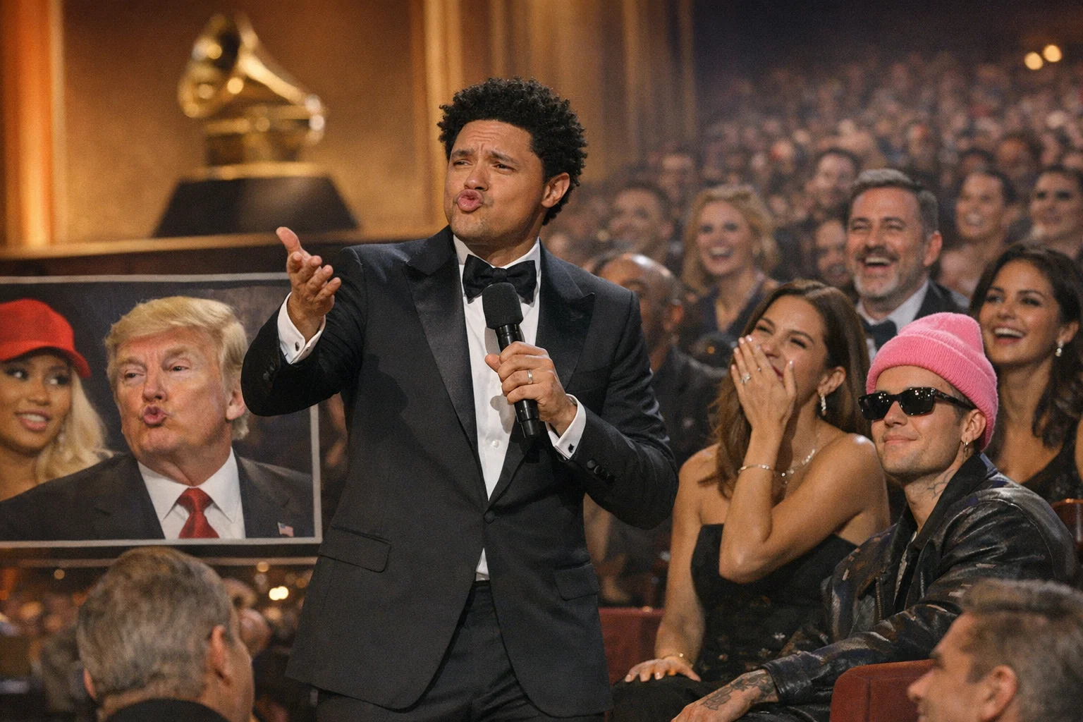 Trevor Noah Grammys 2026 Monologue — Justin Bieber Gag, Trump Roast and Why the Crowd Reacted