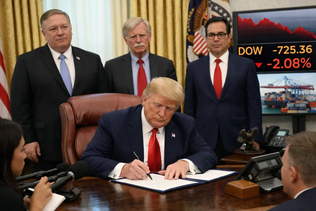 Trump signs executive order threatening tariffs for countries trading with Iran