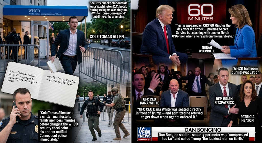 "Friendly Federal Assassin": Cole Allen Chilling Manifesto, The Wide Awakes Connection, Trump on 60 Minutes, and Everything New We Know About the WHCD Shooting