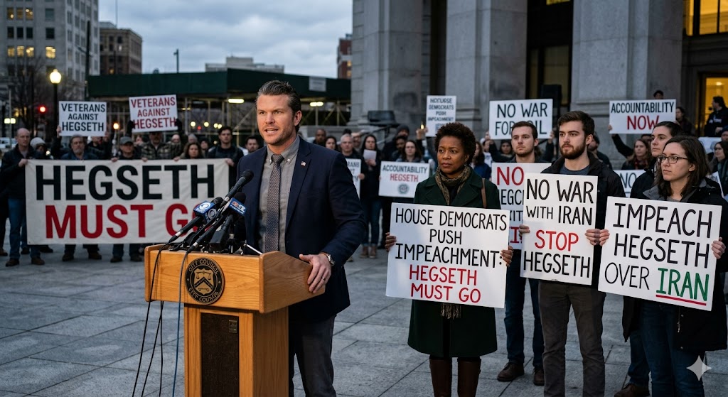 "Hegseth Must Go": House Democrat Announces Impeachment Push Against Pete Hegseth Over Iran War