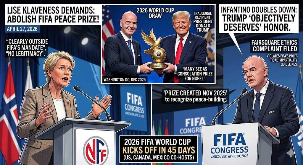 "Leave It to the Nobel Institute": Norway Calls on FIFA to Scrap Its Trump Peace Prize Before the World Cup Begins