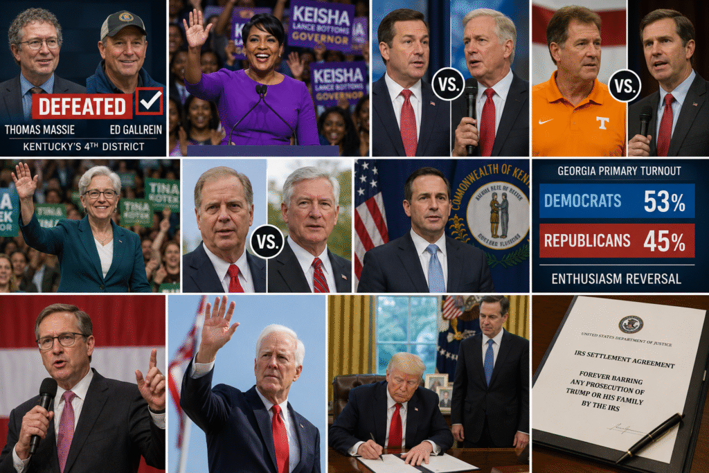 Trump's Biggest Primary Night Yet: Massie Ousted, Keisha Lance Bottoms Makes History, and Six States Rewrite the 2026 Midterm Map