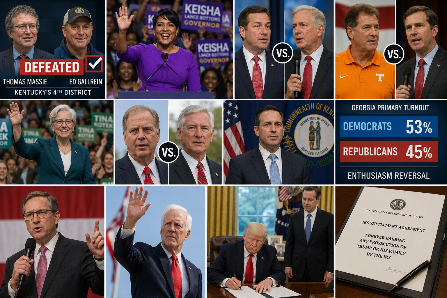 Trump's Biggest Primary Night Yet: Massie Ousted, Keisha Lance Bottoms Makes History, and Six States Rewrite the 2026 Midterm Map