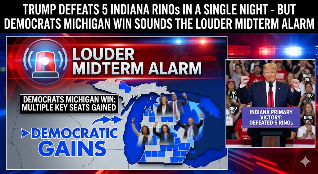 "Don't Cross the King": Trump Defeats 5 Indiana RINOs in a Single Night — But Democrats Michigan Win Sounds the Louder Midterm Alarm