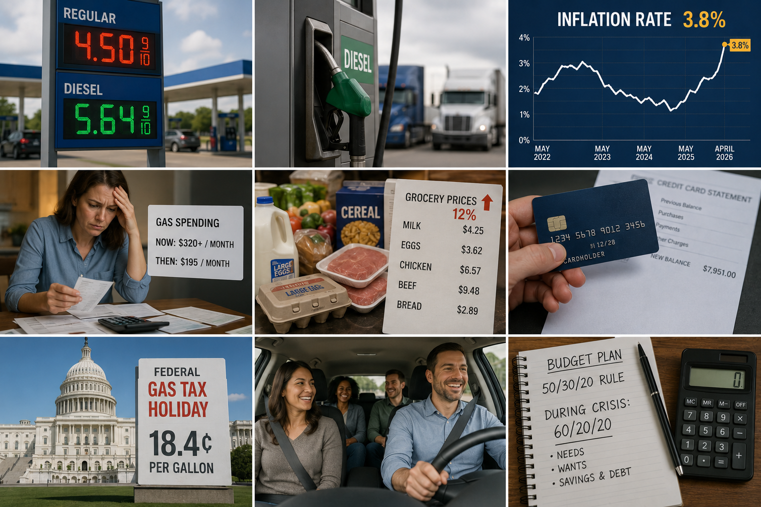 The $4.50 Reality: Practical Steps Americans Are Actually Using to Survive Gas Prices, 3.8% Inflation, and a Grocery Bill That Won't Stop Climbing