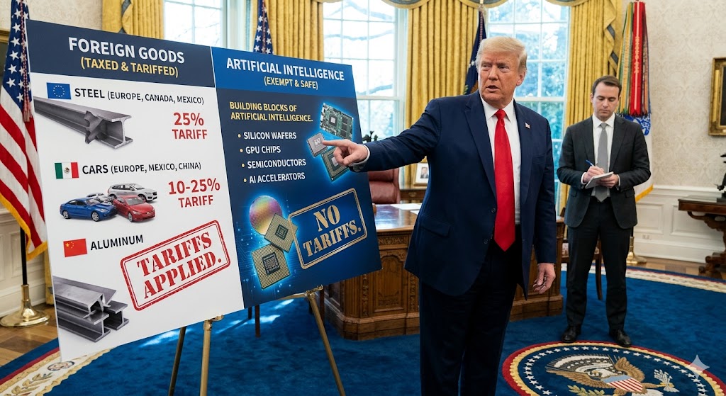 The Tariff President's Blind Spot: Trump's White House Quietly Cheers One Massive Import Wave — and It's Powering the AI Revolution