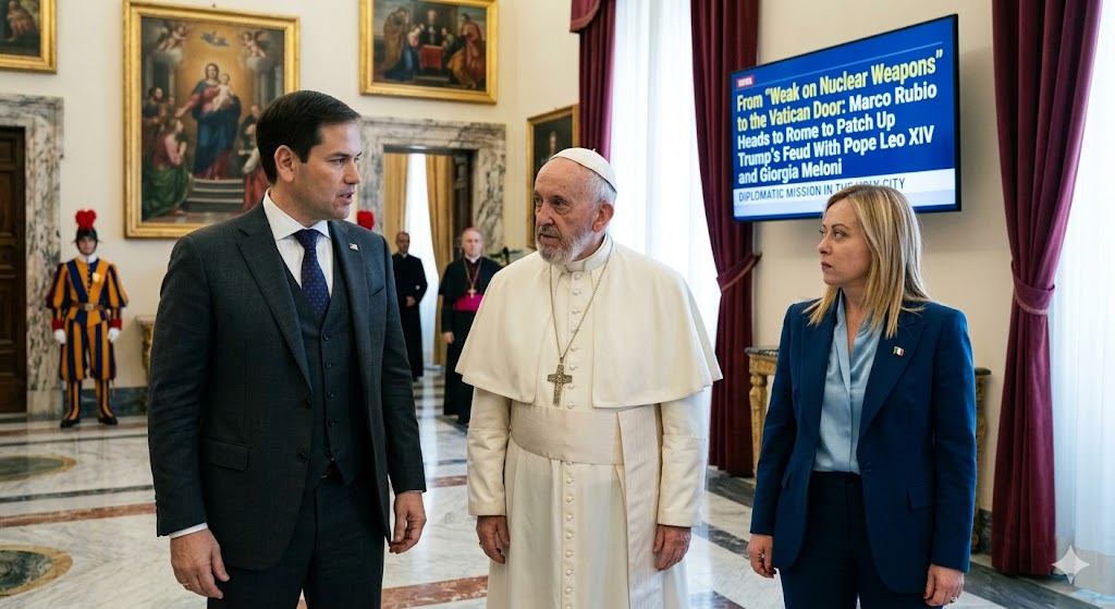 From "Weak on Nuclear Weapons" to the Vatican Door: Rubio Heads to Rome to Patch Up Trump's Feud With Pope Leo XIV and Giorgia Meloni