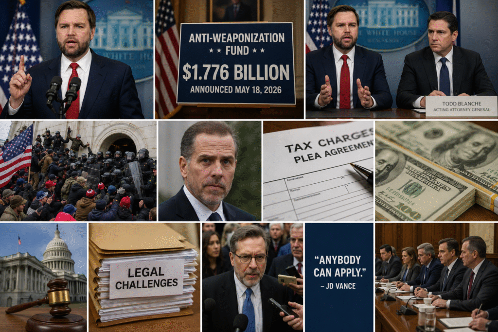 "Anybody Can Apply" — Vance Defends Trump's $1.776 Billion Federal Compensation Fund That Could Pay Jan. 6 Rioters and Even Hunter Biden