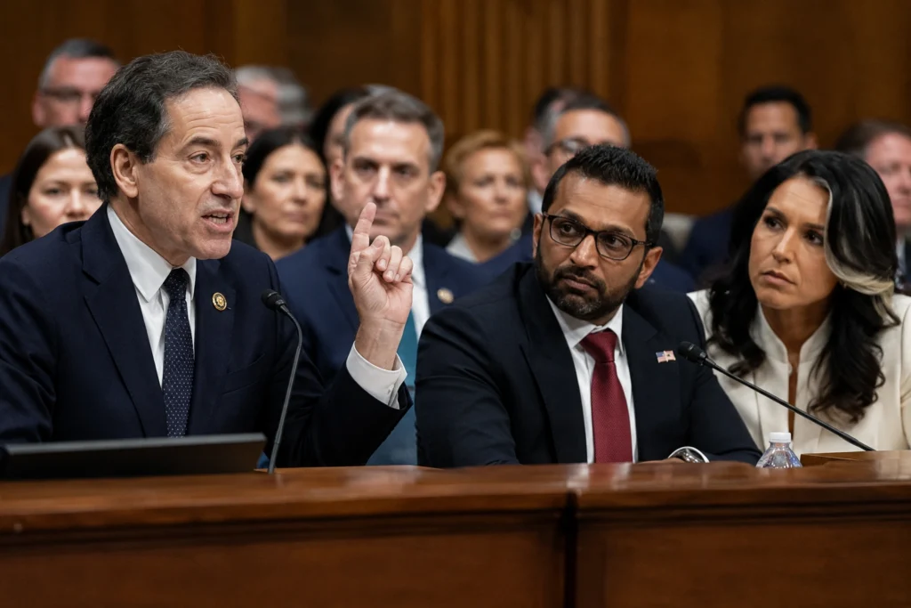 "The Payback Squad, the Poodle Room, and a $1 Million Slush Fund": Jamie Raskin Unleashes on Kash Patel and Gabbard in the Most Explosive FBI Hearing of 2026