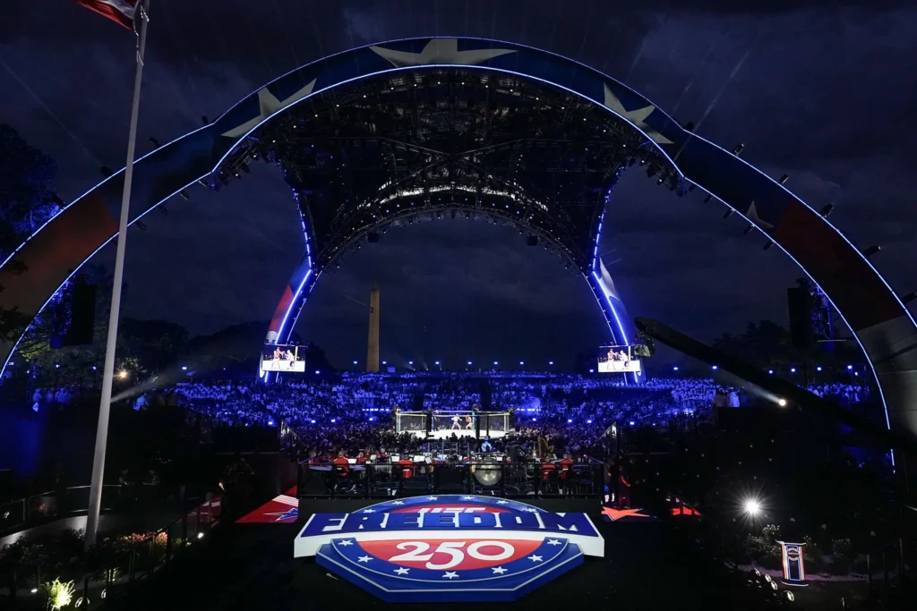 Lightning, a 600-Ton Claw, and Topuria vs Gaethje: Everything That Happened at UFC Freedom 250 on Trump's 80th Birthday