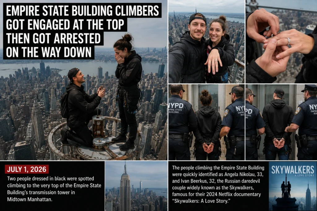 Empire State Building Climbers Angela Nikolau and Ivan Beerkus Got Engaged at the Top Then Got Arrested on the Way Down