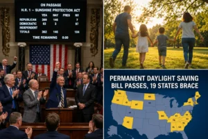Permanent Daylight Saving Bill Passes,19 States Brace