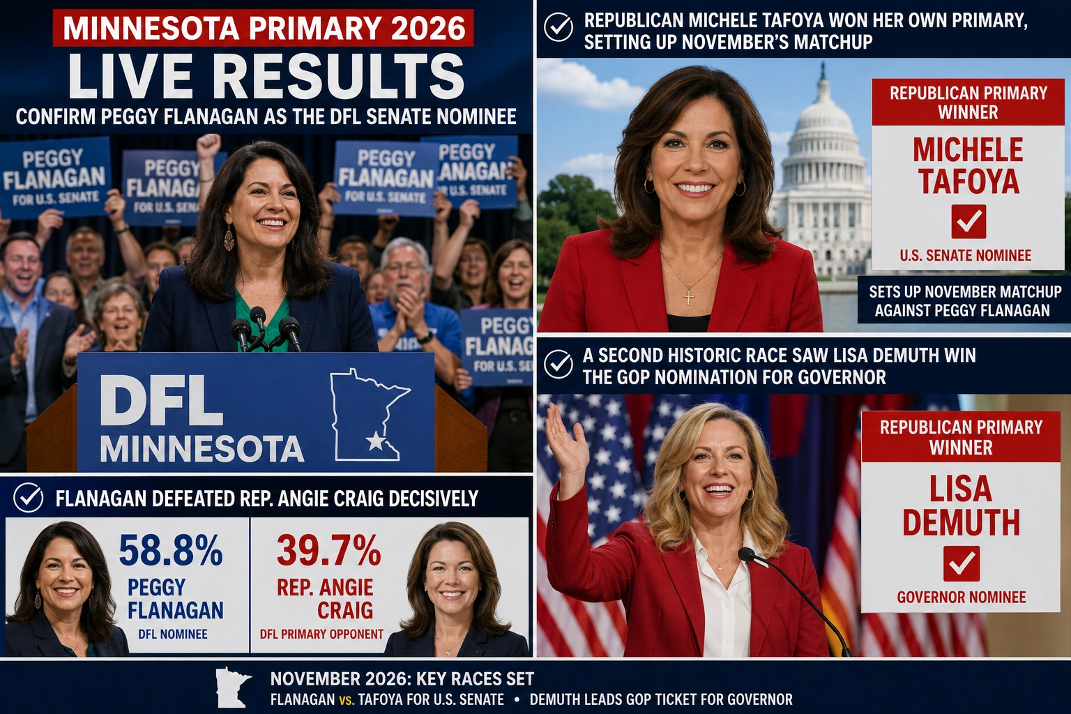 Minnesota Primary 2026 Live Results Deliver Progressive Win
