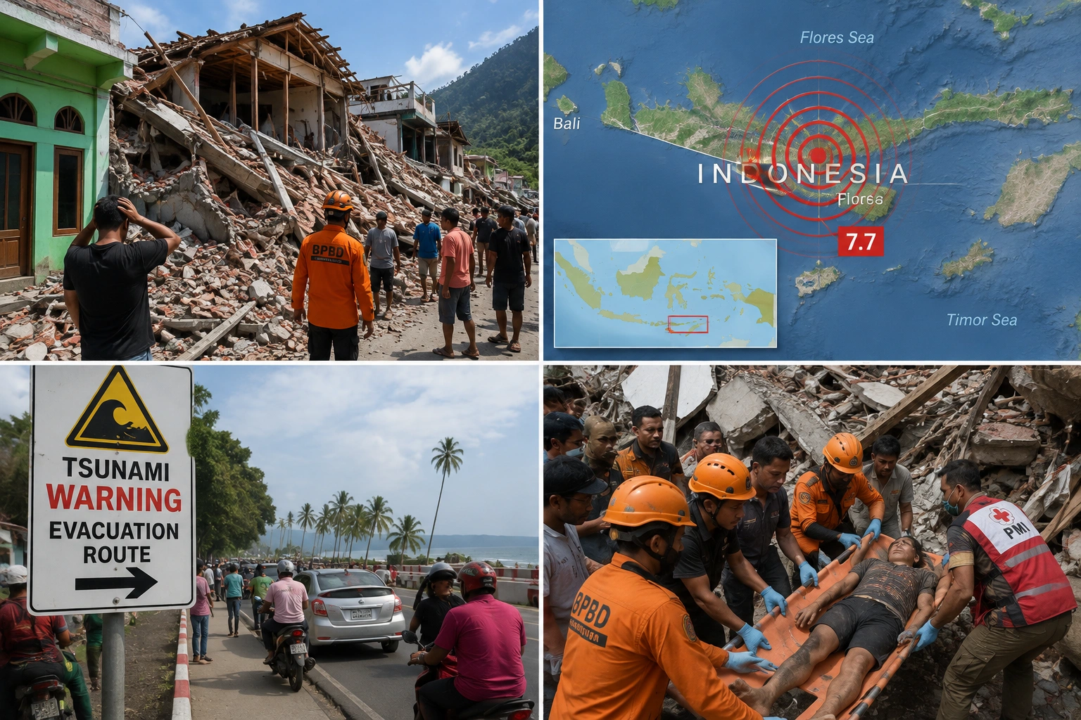 Indonesia Earthquake Kills 2, Triggers Tsunami Alarm